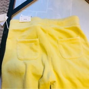 Canary yellow plush sweats